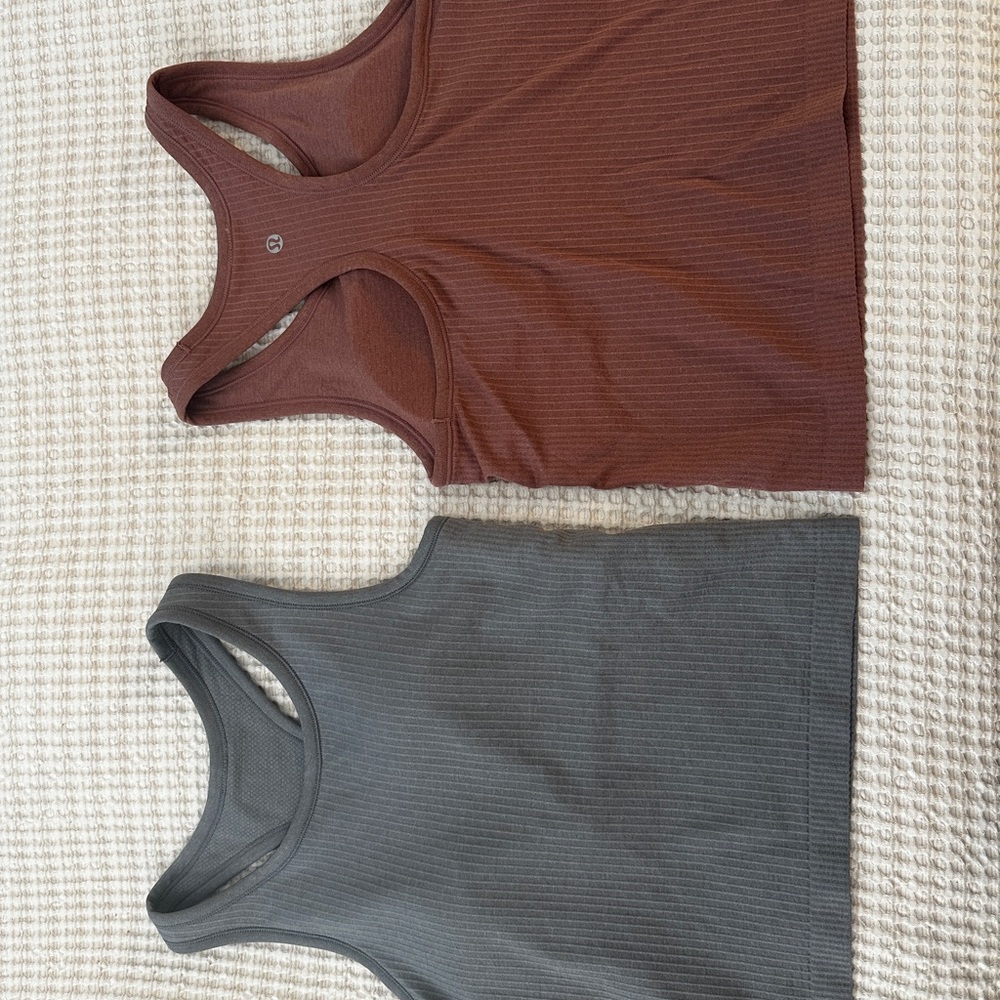 lululemon athletica Brown Ribbed Tank Top bundle